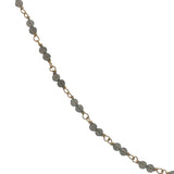 Collier doré avec duo quartz fumé 60 cm