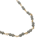 Collier doré avec duo quartz fumé 60 cm
