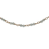 Collier doré avec duo prehnite 60 cm