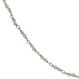 Collier doré avec duo prehnite 60 cm