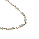 Collier doré avec duo prehnite 60 cm