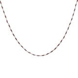 Collier doré avec duo grenat 60 cm