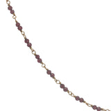 Collier doré avec duo grenat 60 cm