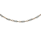 Collier doré avec duo pierre de lune 60 cm