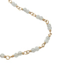 Collier doré avec duo pierre de lune 60 cm