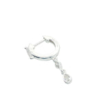 Mini créole argent 925 avec pampilles zircons