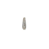 MinI créole fermée argent 925 double anneau avant zircons