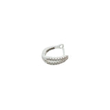 MinI créole fermée argent 925 double anneau avant zircons