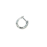 MinI créole fermée argent 925 double anneau avant zircons
