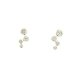 925 silver earrings with white zircons