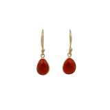 Golden faceted stone earrings