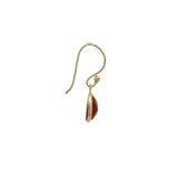 Golden faceted stone earrings