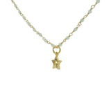 Collier santa maria doré préhnite et étoile 38cm