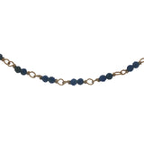 Collier doré avec duo lapis lazulis 60 cm