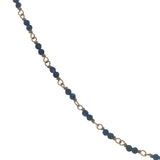 Collier doré avec duo lapis lazulis 60 cm
