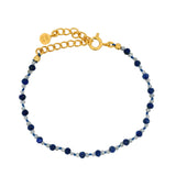 Bracelet doré avec lapis lazulis et labradorite