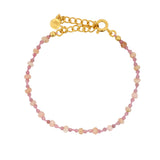 Half cord and natural stone bracelet
