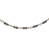 Collier doré avec duo iolite 60 cm