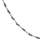 Collier doré avec duo iolite 60 cm