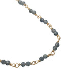 Collier doré avec duo iolite 60 cm