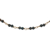 Collier doré avec duo oeil de tigre 60 cm