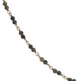 Collier doré avec duo oeil de tigre 60 cm