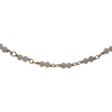 Collier doré avec duo opale rose 60 cm