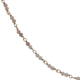 Collier doré avec duo opale rose 60 cm