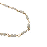 Collier doré avec duo opale rose 60 cm