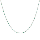 Collier doré avec duo onyx verte 60 cm