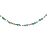 Collier doré avec duo onyx verte 60 cm