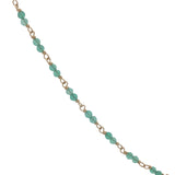 Collier doré avec duo onyx verte 60 cm