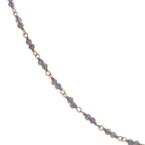 Coller doré avec duo améthyste 60 cm