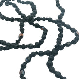 Collier doré mix perles noires serpent en zircons 75 cm