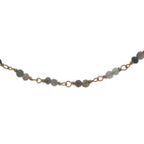Collier doré avec duo tourmaline 60 cm