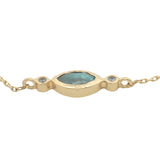 white stone and zircon bracelet