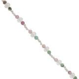 Collier doré tourmaline médaille avec pierre de lune 60 cm