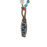 Collier doré Johri bazaar en lapis lazulis perles de culture et colorées 46 cm