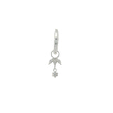 Mini créole fermée argent 925 pampille avec zircons navette