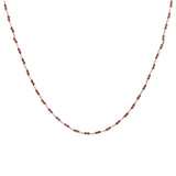 Collier doré avec duo onyx rouge 60 cm