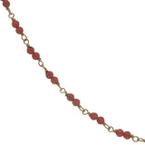 Collier doré avec duo onyx rouge 60 cm