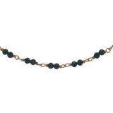 Collier doré avec duo onyx noire 60 cm