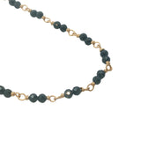Collier doré avec duo onyx noire 60 cm