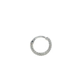 Mini créole fermée argent 925 avec zircons et boules
