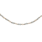 Collier doré avec duo quartz rose 60 cm