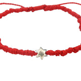 Red cord bracelet and 925 silver Star of David