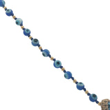 Collier doré main de Fatma perles oeil et dorées 75 cm