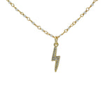Collier santa maria doré pierre de lune et éclair 60cm