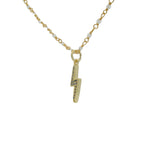 Collier santa maria doré pierre de lune et éclair 60cm