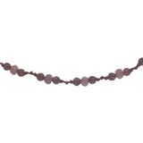 Collier doré cordon bordeaux avec grenat et tourmaline rose 60 cm